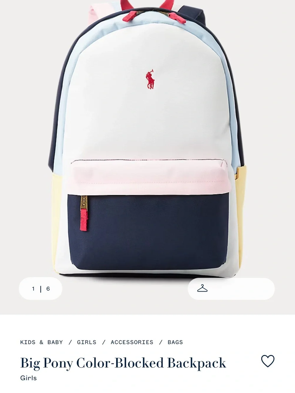 Ralph Lauren Bookbag and matching insulated Lunchbox